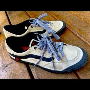 Vans beige and black sneakers EUC